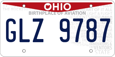 OH license plate GLZ9787