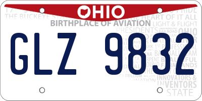OH license plate GLZ9832