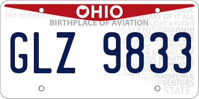 OH license plate GLZ9833