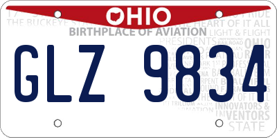 OH license plate GLZ9834