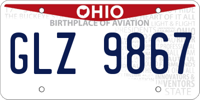 OH license plate GLZ9867