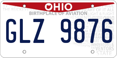 OH license plate GLZ9876