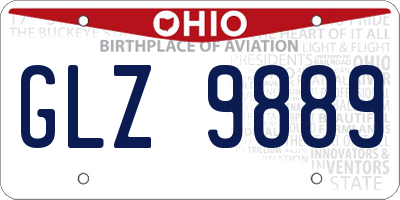 OH license plate GLZ9889
