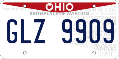 OH license plate GLZ9909