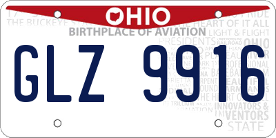 OH license plate GLZ9916
