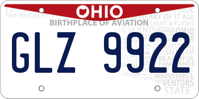 OH license plate GLZ9922