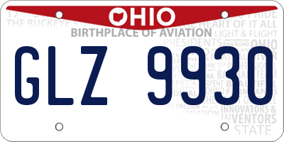 OH license plate GLZ9930