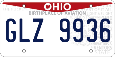 OH license plate GLZ9936
