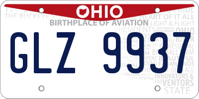 OH license plate GLZ9937