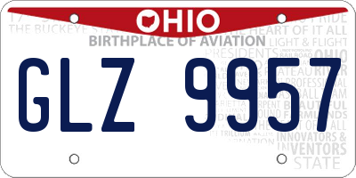 OH license plate GLZ9957
