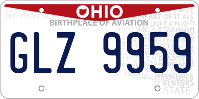 OH license plate GLZ9959