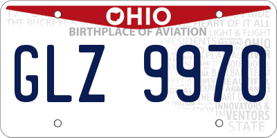 OH license plate GLZ9970