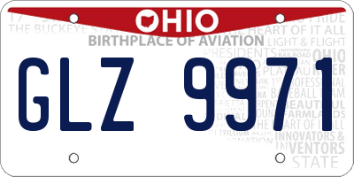 OH license plate GLZ9971
