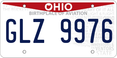 OH license plate GLZ9976