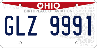 OH license plate GLZ9991