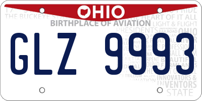 OH license plate GLZ9993