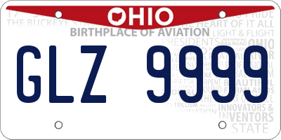 OH license plate GLZ9999