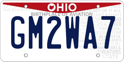 OH license plate GM2WA7