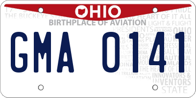 OH license plate GMA0141