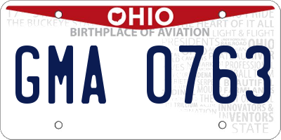 OH license plate GMA0763