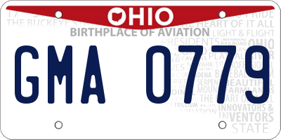 OH license plate GMA0779