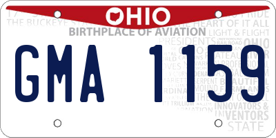 OH license plate GMA1159