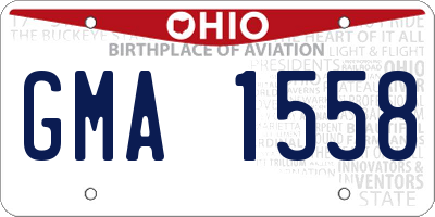 OH license plate GMA1558