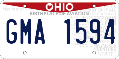 OH license plate GMA1594
