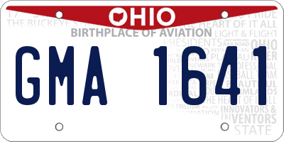 OH license plate GMA1641