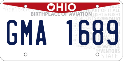 OH license plate GMA1689