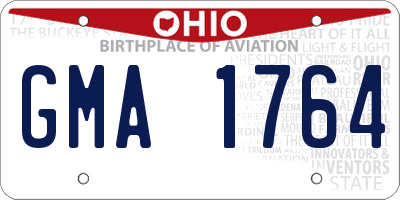 OH license plate GMA1764