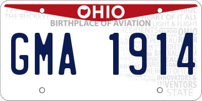 OH license plate GMA1914