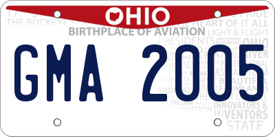 OH license plate GMA2005