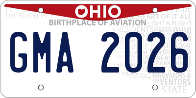 OH license plate GMA2026