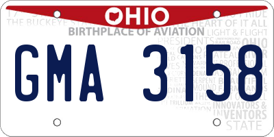 OH license plate GMA3158