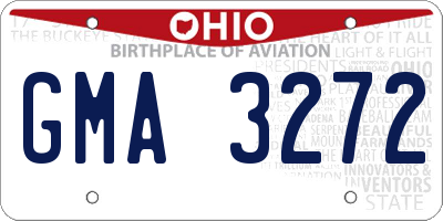 OH license plate GMA3272