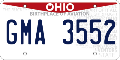 OH license plate GMA3552