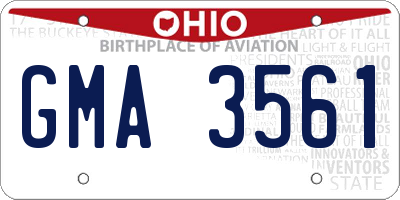 OH license plate GMA3561
