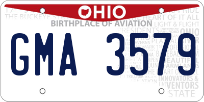 OH license plate GMA3579