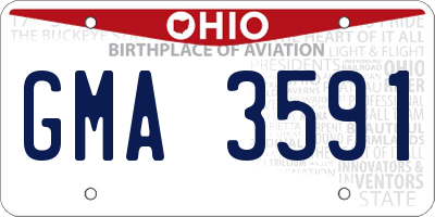 OH license plate GMA3591