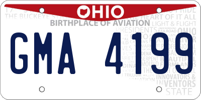 OH license plate GMA4199