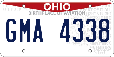 OH license plate GMA4338