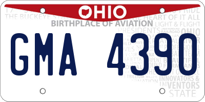OH license plate GMA4390