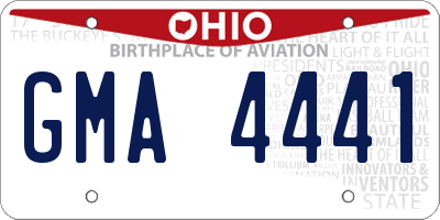 OH license plate GMA4441