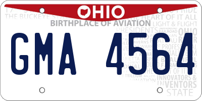 OH license plate GMA4564