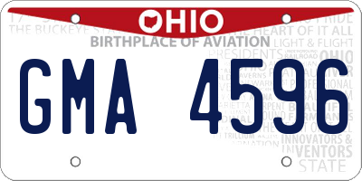 OH license plate GMA4596