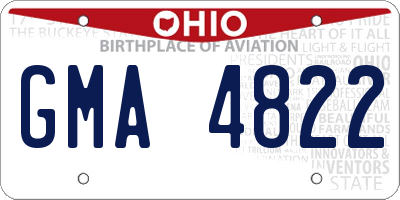 OH license plate GMA4822