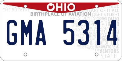 OH license plate GMA5314