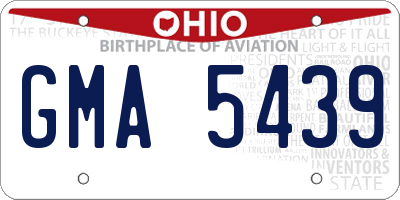 OH license plate GMA5439