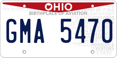 OH license plate GMA5470